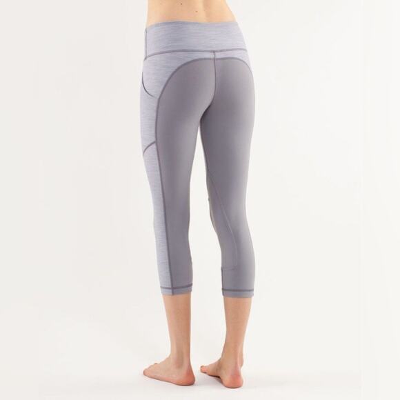 Lululemon Polocrosse Crop in Fossil White Slub Denim Size 6 - Picture 2 of 6